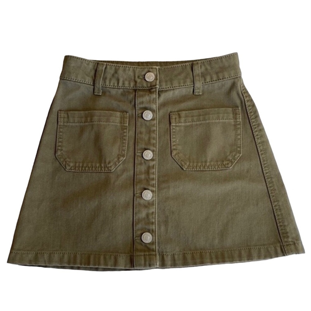 𝅺SKY and sparrow‎ olive green mini skirt size-0
